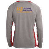 SAF - Long Sleeve Heather Colorblock Performance Tee
