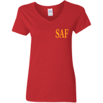 SAF - Ladies' 5.3 oz. V-Neck T-Shirt
