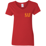 SAF - Ladies' 5.3 oz. V-Neck T-Shirt