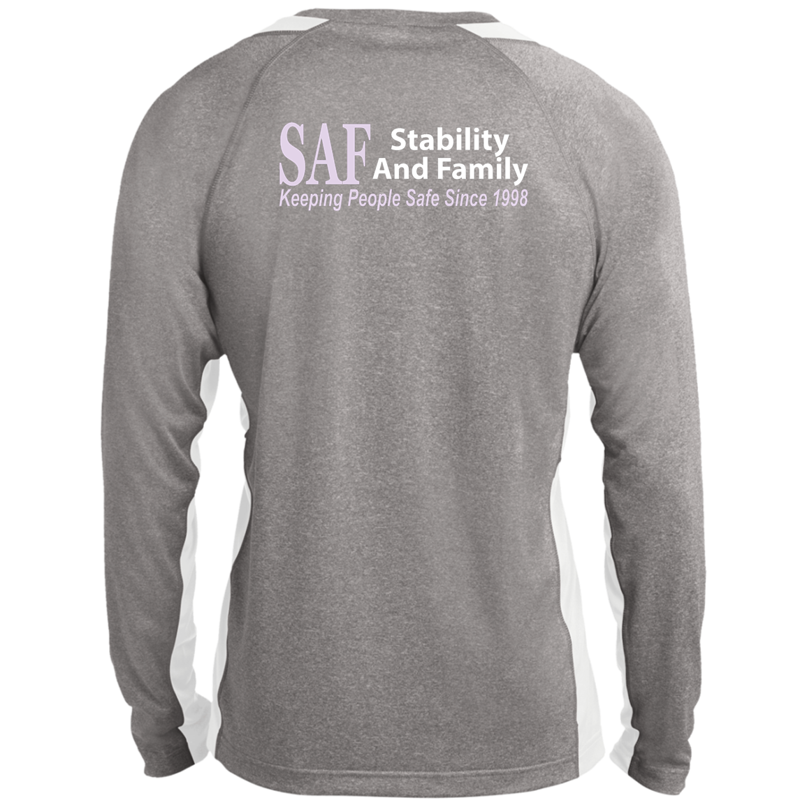 SAF - Long Sleeve Heather Colorblock Performance Tee