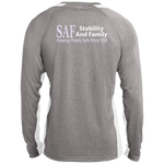 SAF - Long Sleeve Heather Colorblock Performance Tee