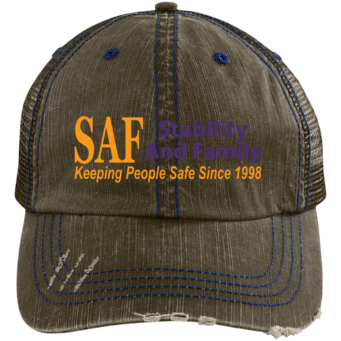 SAF - Distressed Unstructured Trucker Cap