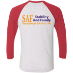 SAF - Tri-Blend 3/4 Sleeve Raglan T-Shirt