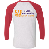 SAF - Tri-Blend 3/4 Sleeve Raglan T-Shirt