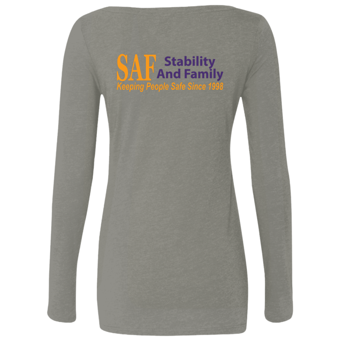 SAF - Ladies' Triblend LS Scoop