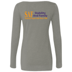 SAF - Ladies' Triblend LS Scoop