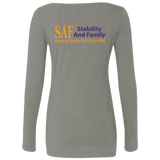 SAF - Ladies' Triblend LS Scoop