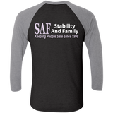 SAF - Tri-Blend 3/4 Sleeve Raglan T-Shirt