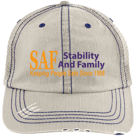 SAF - Distressed Unstructured Trucker Cap