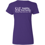 SAF - Ladies' 5.3 oz. V-Neck T-Shirt