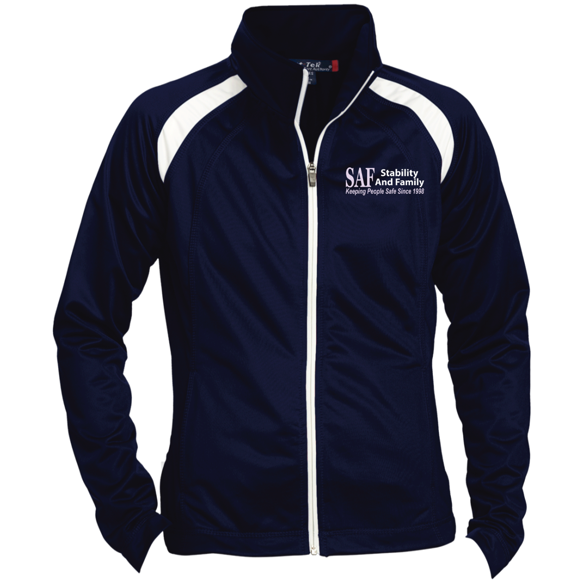 SAF - Embroidered Ladies' Raglan Sleeve Warmup Jacket