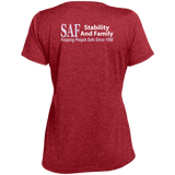 SAF - Ladies' Heather Scoop Neck Performance Tee