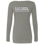 SAF - Ladies' Triblend LS Scoop