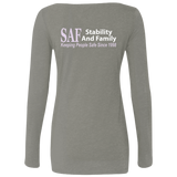 SAF - Ladies' Triblend LS Scoop