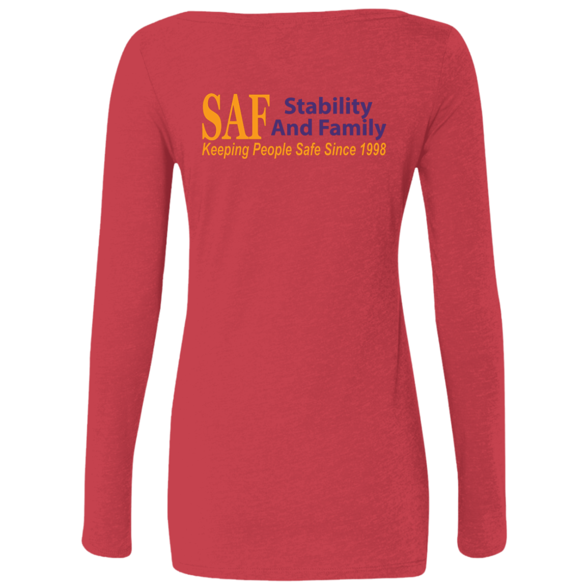 SAF - Ladies' Triblend LS Scoop