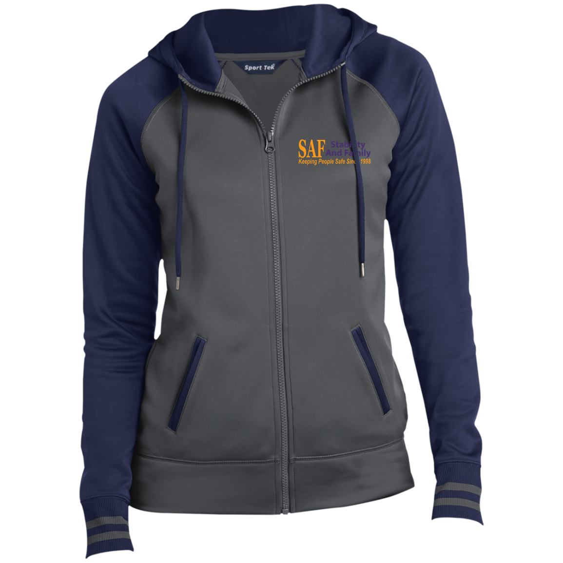 SAF - Ladies' Moisture Wick Full-Zip Hooded Jacket