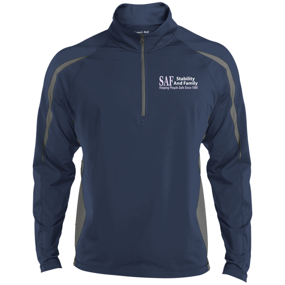 SAF - Men's Sport Wicking Colorblock 1/2 Zip