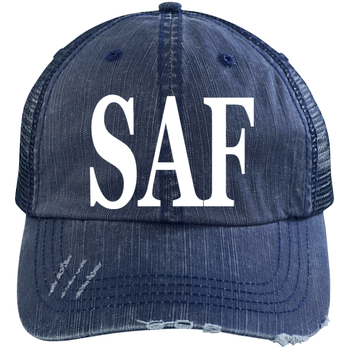SAF - Distressed Unstructured Trucker Cap