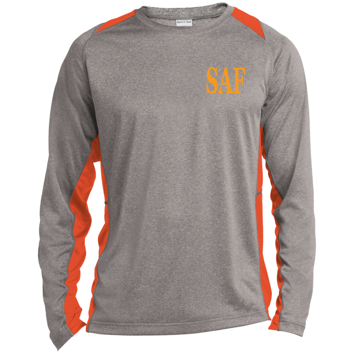 SAF - Long Sleeve Heather Colorblock Performance Tee