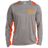 SAF - Long Sleeve Heather Colorblock Performance Tee