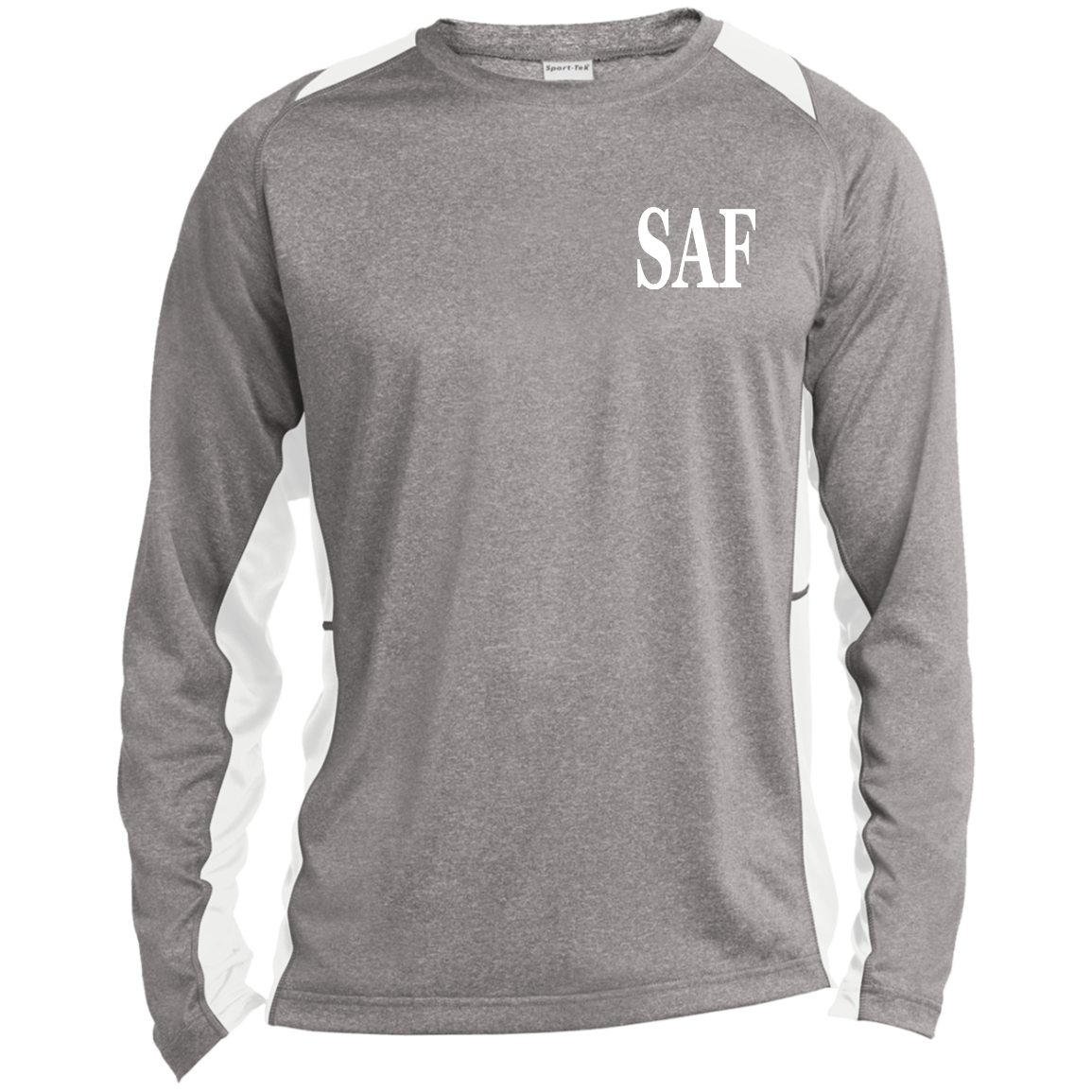 SAF - Long Sleeve Heather Colorblock Performance Tee