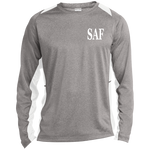 SAF - Long Sleeve Heather Colorblock Performance Tee