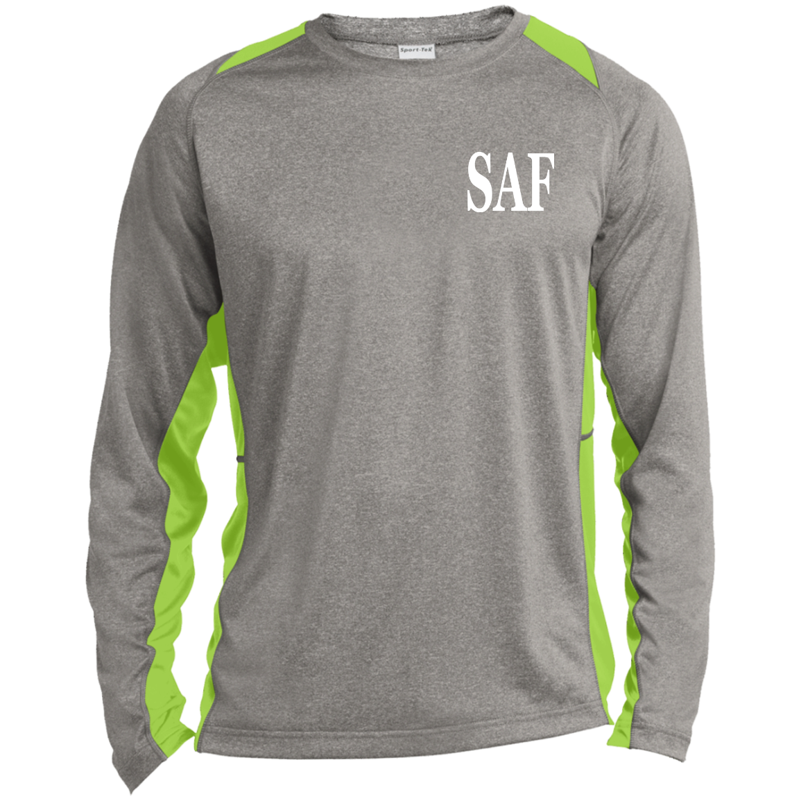SAF - Long Sleeve Heather Colorblock Performance Tee