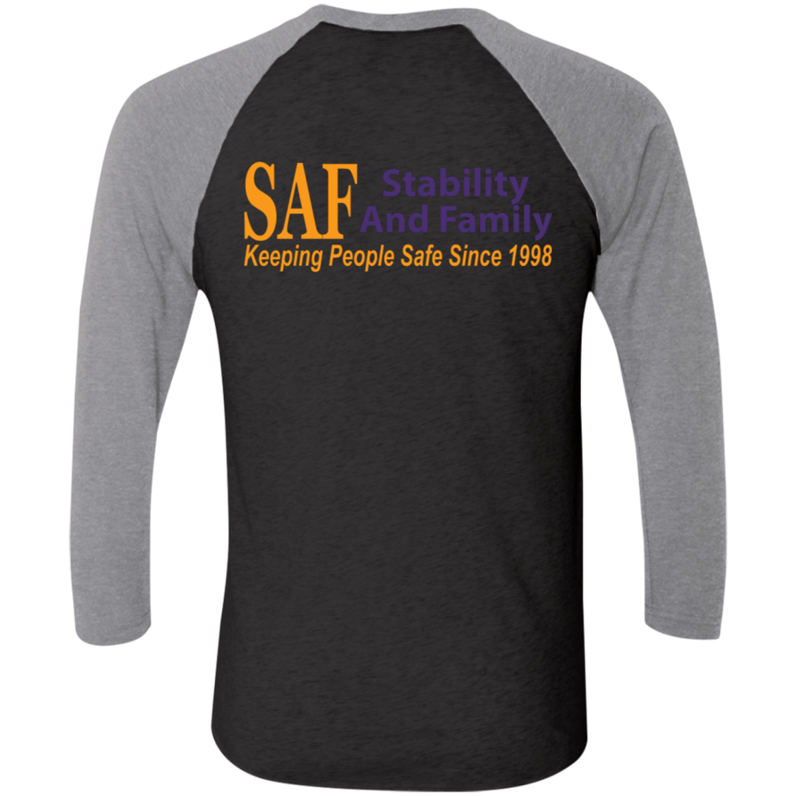 SAF - Tri-Blend 3/4 Sleeve Raglan T-Shirt