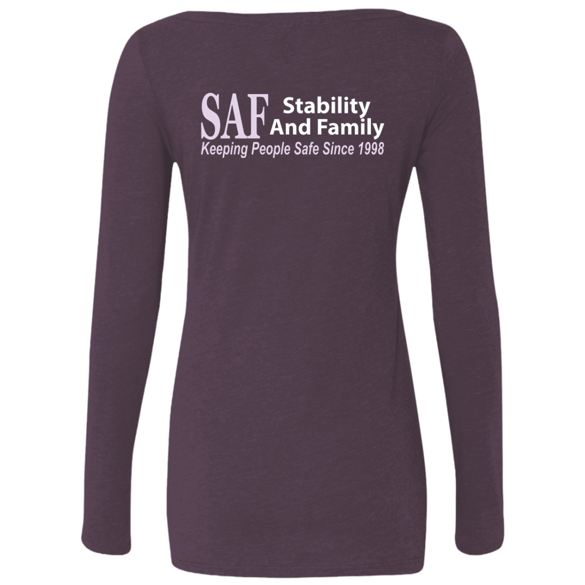 SAF - Ladies' Triblend LS Scoop