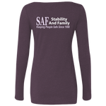 SAF - Ladies' Triblend LS Scoop