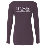 SAF - Ladies' Triblend LS Scoop