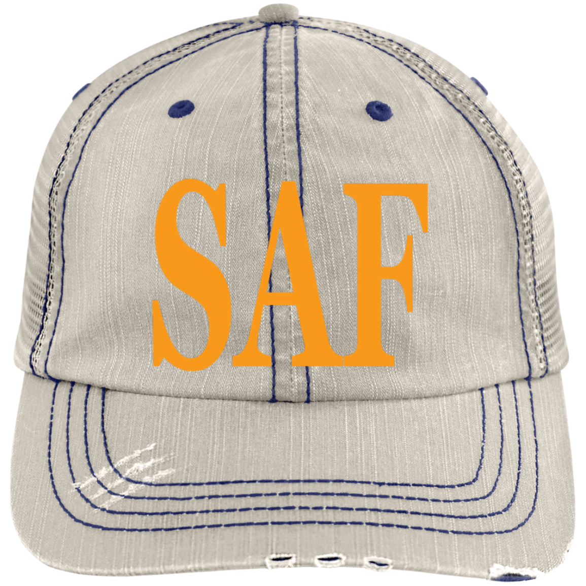 SAF - Distressed Unstructured Trucker Cap