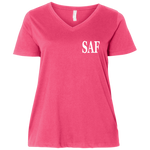 SAF - Ladies' Curvy V-Neck T-Shirt