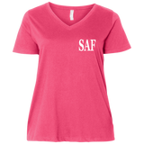 SAF - Ladies' Curvy V-Neck T-Shirt
