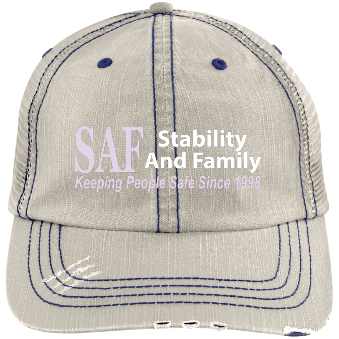 SAF - Distressed Unstructured Trucker Cap