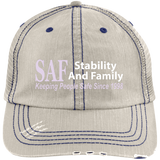 SAF - Distressed Unstructured Trucker Cap