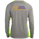SAF - Long Sleeve Heather Colorblock Performance Tee