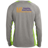SAF - Long Sleeve Heather Colorblock Performance Tee