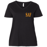 SAF - Ladies' Curvy V-Neck T-Shirt
