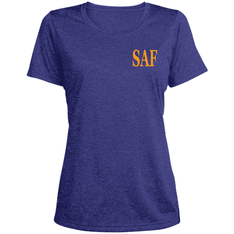 SAF - Ladies' Heather Scoop Neck Performance Tee