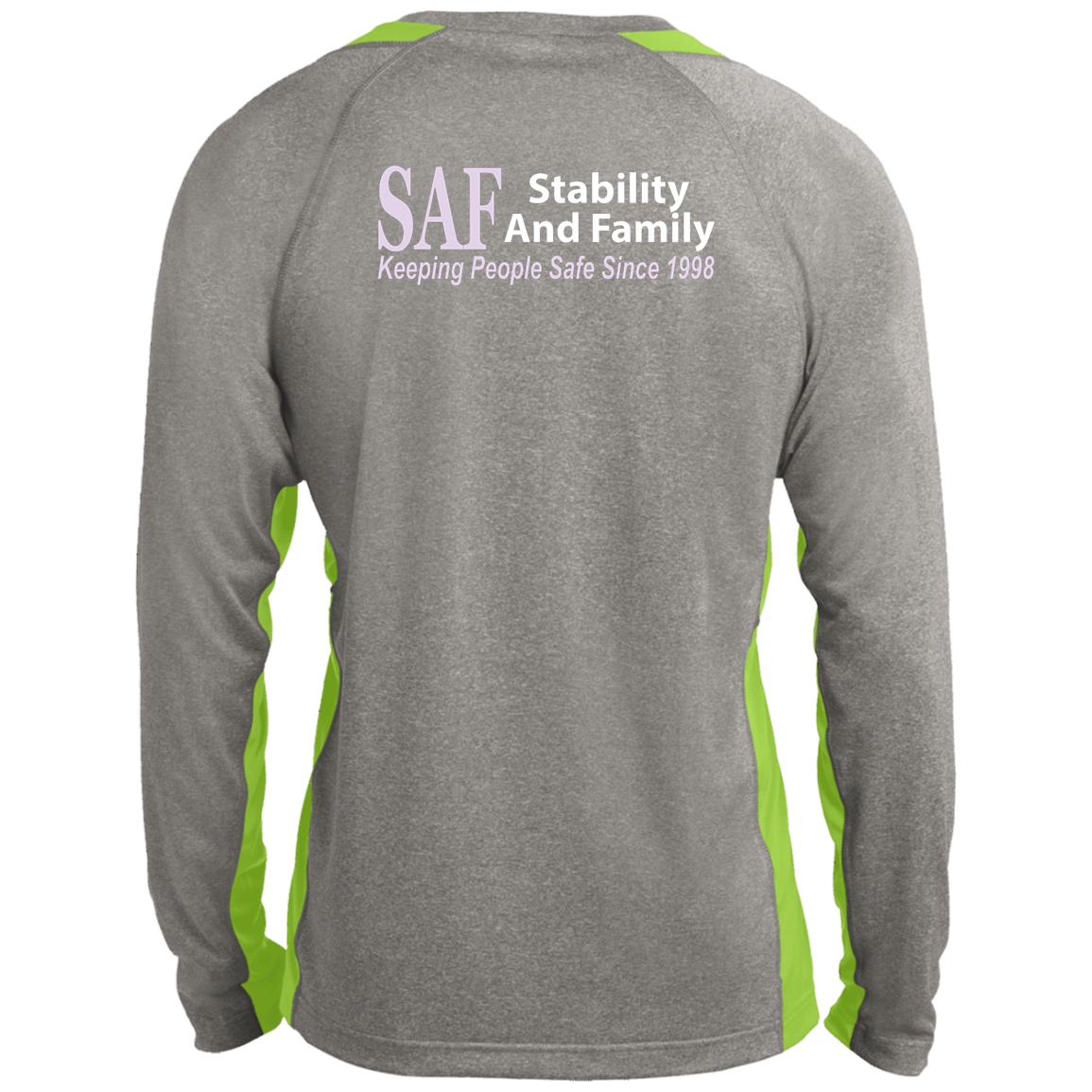 SAF - Long Sleeve Heather Colorblock Performance Tee