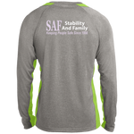 SAF - Long Sleeve Heather Colorblock Performance Tee
