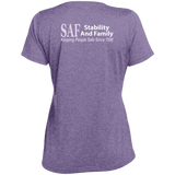 SAF - Ladies' Heather Scoop Neck Performance Tee