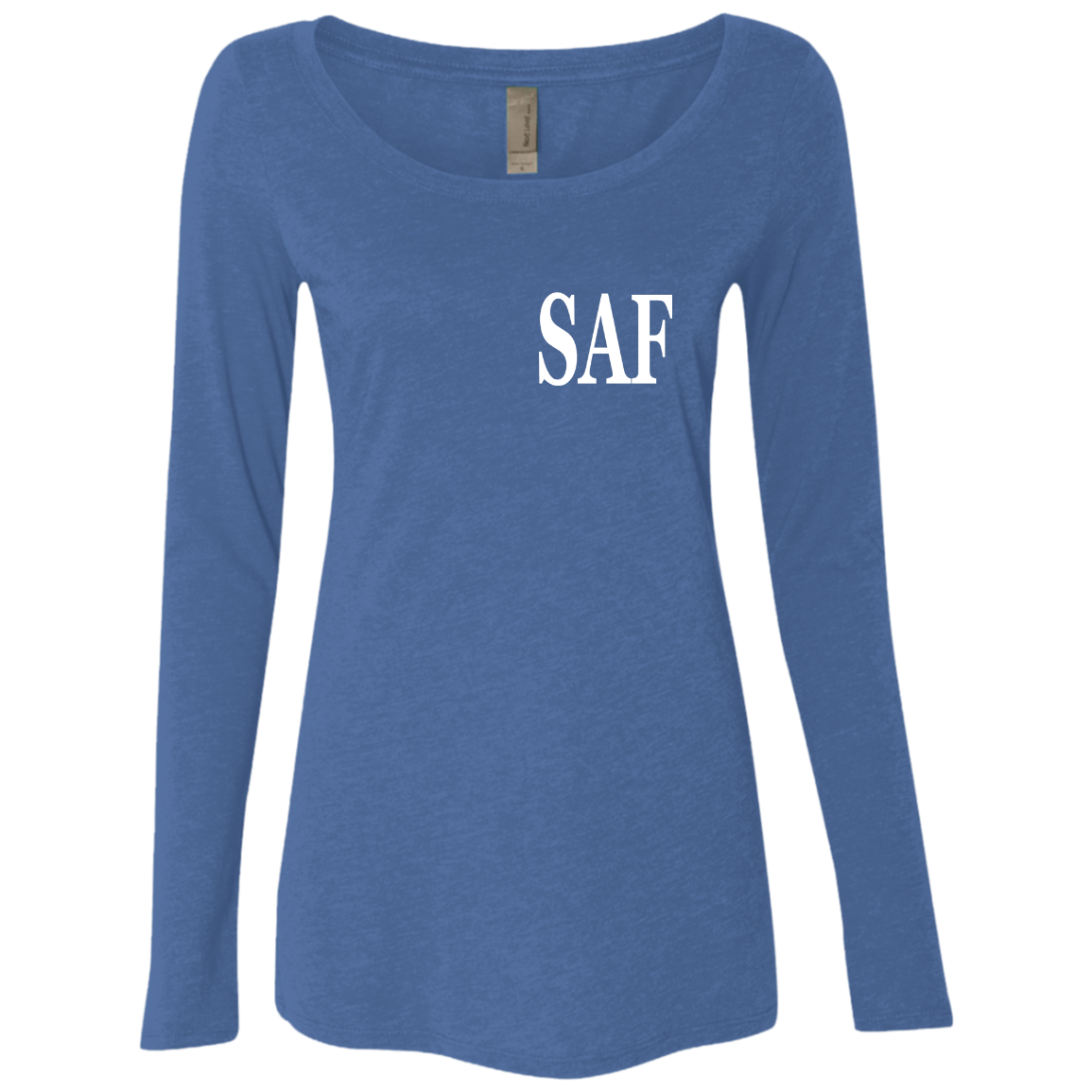 SAF - Ladies' Triblend LS Scoop