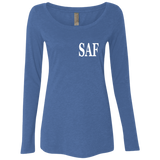 SAF - Ladies' Triblend LS Scoop