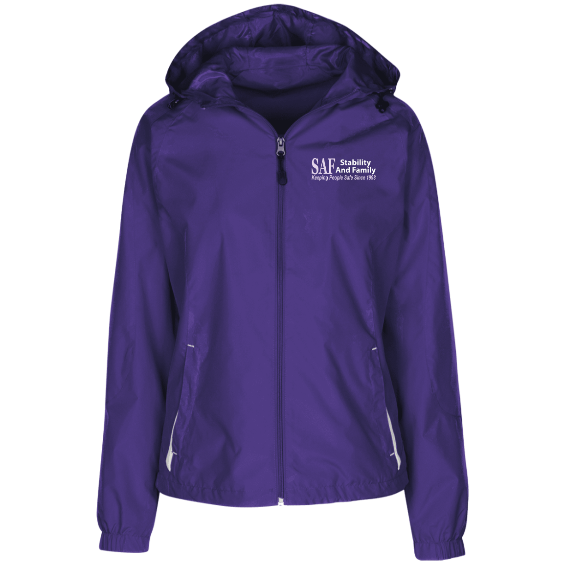 SAF - Ladies' Jersey-Lined Hooded Windbreaker