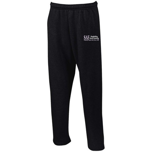 SAF - Unisex Open Bottom Sweatpants with Pockets