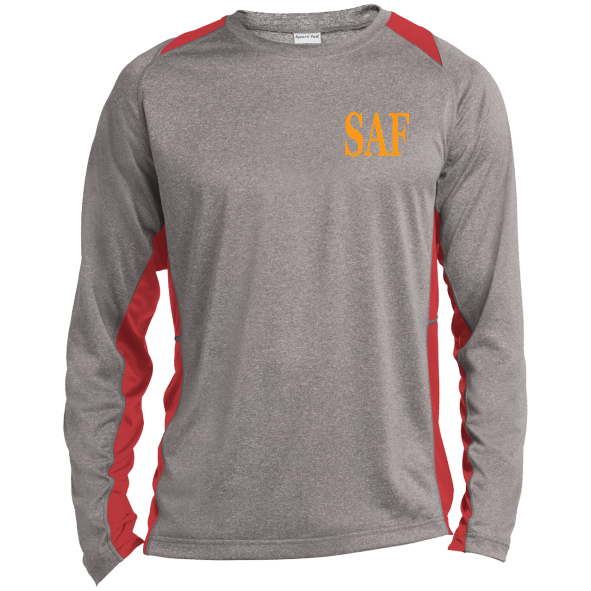 SAF - Long Sleeve Heather Colorblock Performance Tee