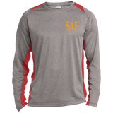 SAF - Long Sleeve Heather Colorblock Performance Tee