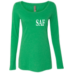SAF - Ladies' Triblend LS Scoop